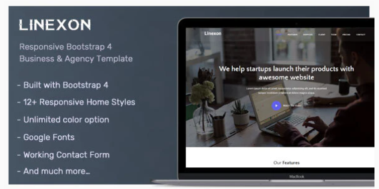 Linexon - Landing Page Template