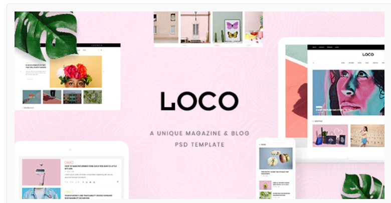 Loco - Fashion Magazine & Shop PSD Template