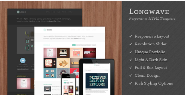 Longwave - Responsive HTML Template
