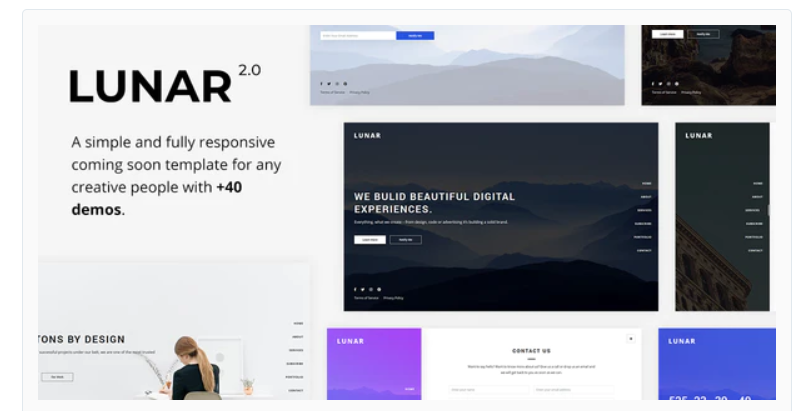 Lunar - Responsive Coming Soon Template