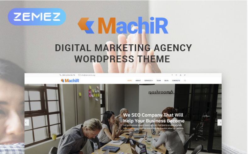 Machir - Digital Marketing Agency Multipurpose Modern Elementor WordPress Theme
