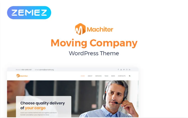 Machiter - Logistics Multipurpose Classic Elementor WordPress Theme