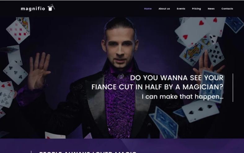 Magician Artist & Performer WordPress Theme