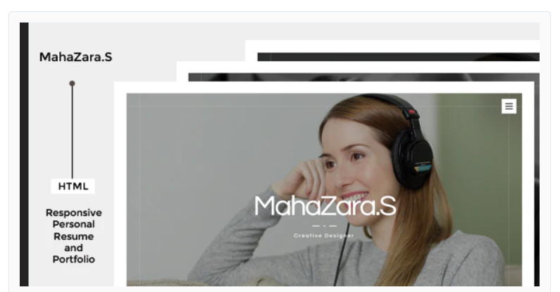 MahaZara.S HTML Personal Resume and Portfolio