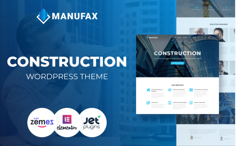 Product Image - Manufax – Construction Multipurpose Creative Elementor WordPress Theme