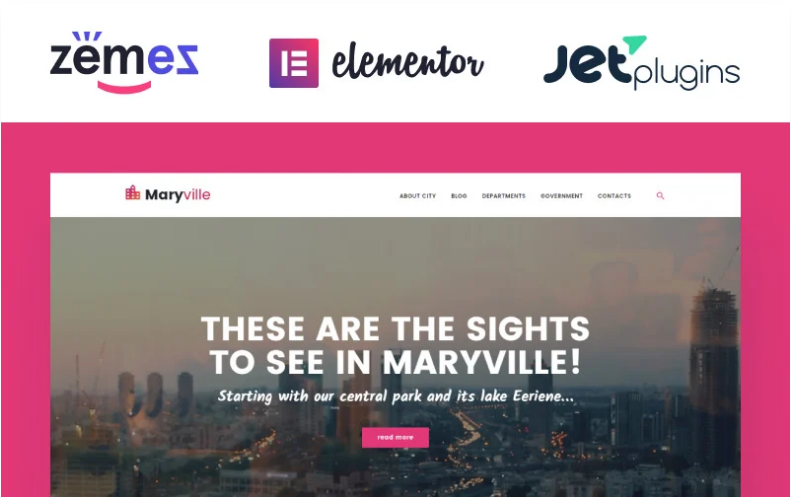 Maryville - City Portal & City Guide WordPress Theme