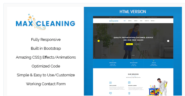 Max Clean - Cleaning Business HTML Template