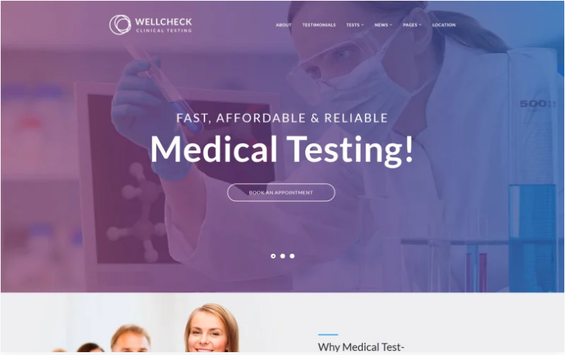 MediCheck - Medical Laboratory Responsive WordPress Theme