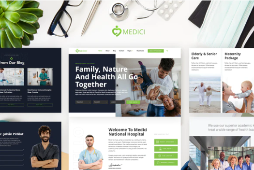 Product Image - Medici – Hospital & Health Services Template Kit Product Image - Medici – Hospital & Health Services Template Kit