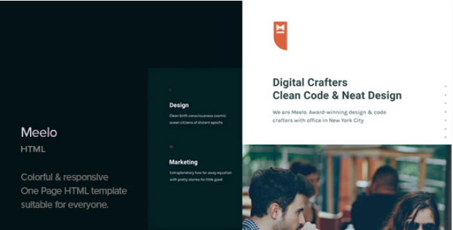 Meelo - Corporate One Page HTML Template