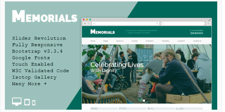 Memorials - Funeral & Cemeteries HTML5 Template