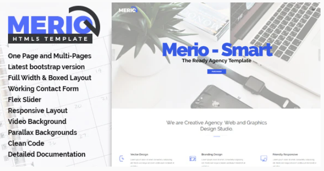 Merio - Creative One Page Parallax