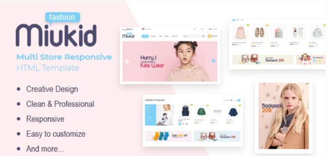 MiuKid - Multi Store Responsive HTML Template