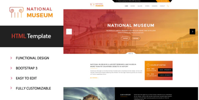 Museum - Premium HTML Template