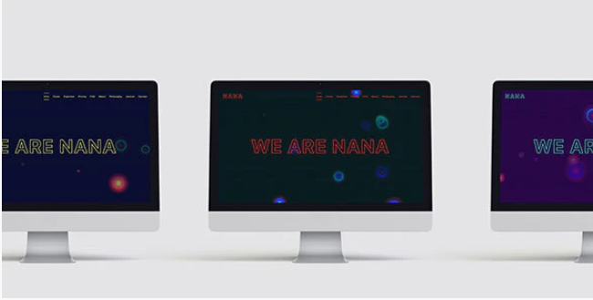 Nana – Minimalistic One-Pager With Animated Background