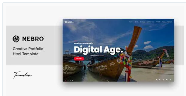 Nebro - A Creative Digital & Marketing Agency OnePage Template