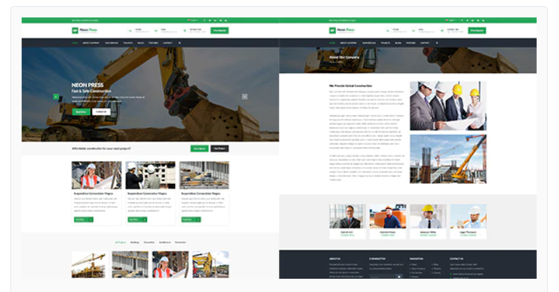 Neon-Press - Construction Business HTML template