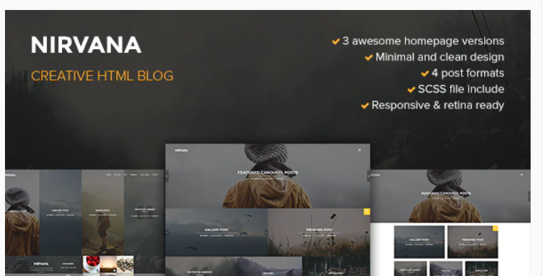 Nirvana Creative Blog Template