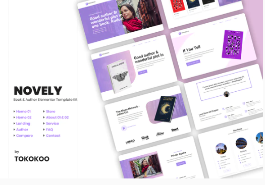 Novely | Book Elementor Template Kit