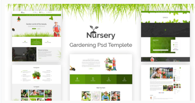 Nursery - Gardening PSD Template