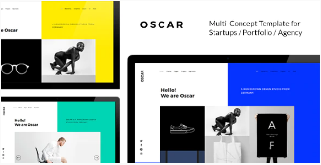 OSCAR - Fresh Multi Concept Template for Startups / Portfolio / Agency / Modern Business Websites