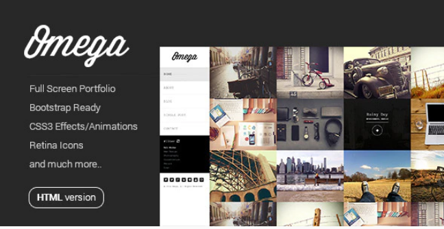 Omega - Full Width HTML Portfolio