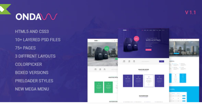 Onda - Web Hosting, Responsive HTML5 Template