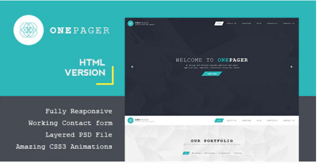 Onepager - Responsive One Page HTML Template