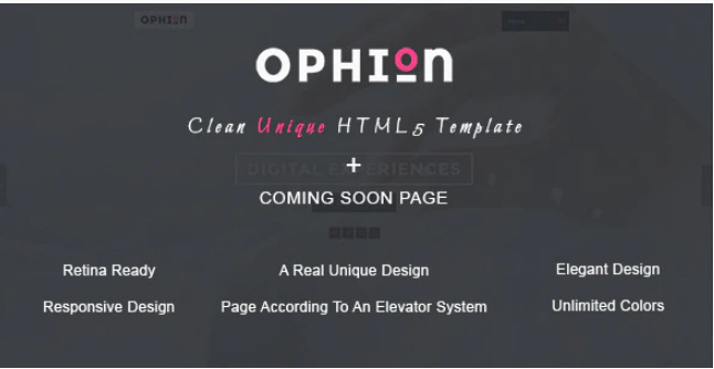 Ophion - Clean Unique HTML5 Template