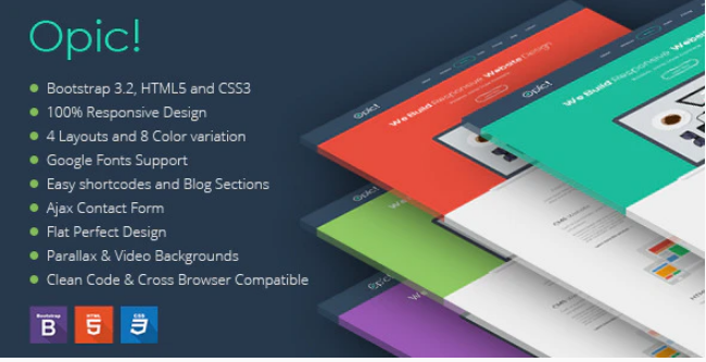 Opic! Flat One Page Responsive Template