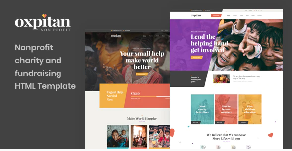 Oxpitan - Nonprofit Charity and Fundraising HTML5 Template