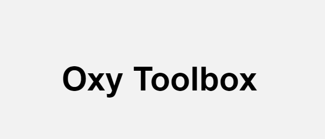 Oxy Toolbox 1.6.0