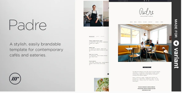 Padre - Cafe & Restaurant + Variant Page Builder