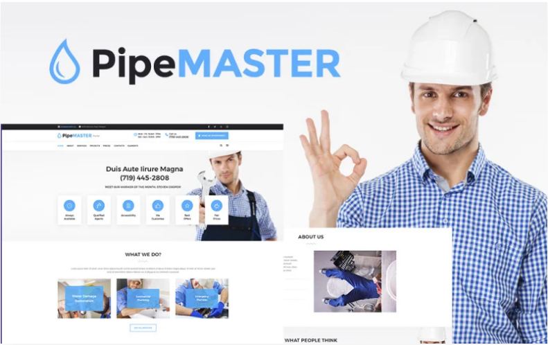PipeMaster - Plumbing Services WordPress Theme