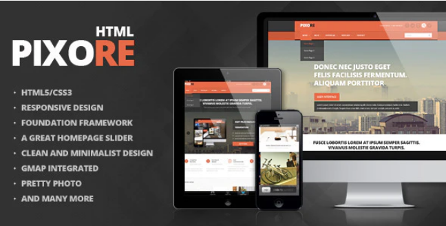 Pixore - Responsive Multi-Purpose HTML5 Template