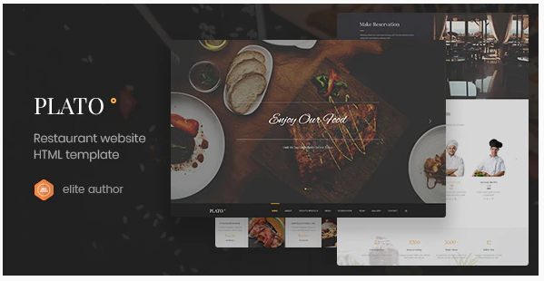 Plato - Restaurant & Food One Page HTML5 Template