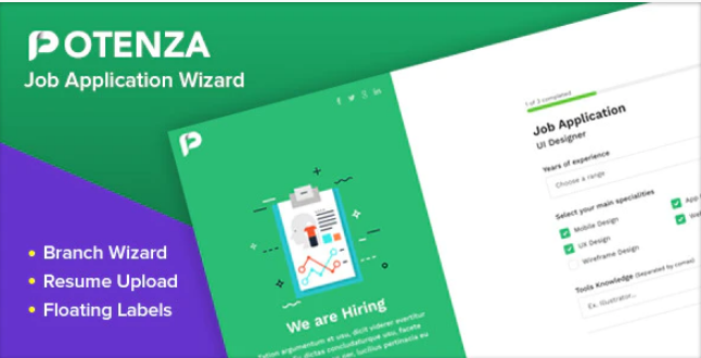 Potenza - Job Application Form Wizard