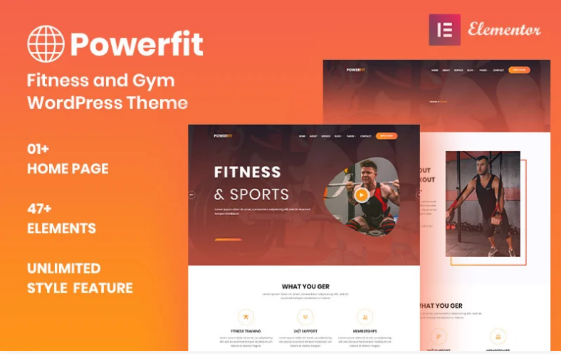 Powerfit - Fitness and Gym WordPress Theme