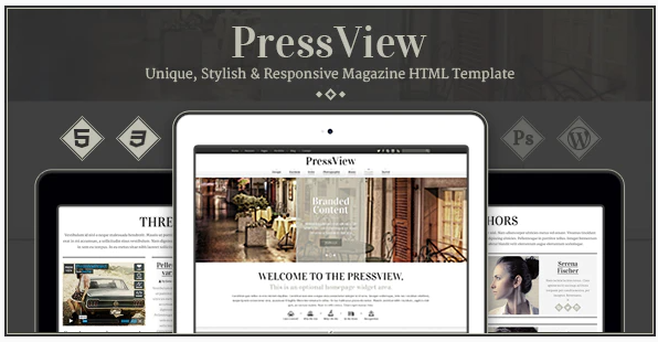 PressView - Vintage and Stylish Magazine Template