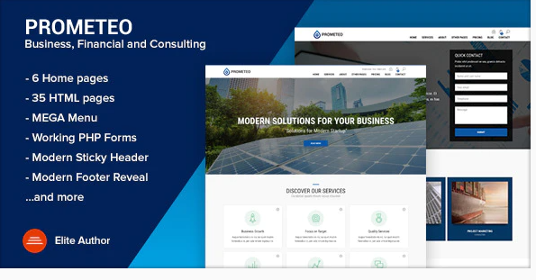 Prometeo - Business and Financial Site Template