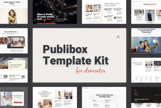 Publibox - Blog, News & Magazine Elementor Template Kit