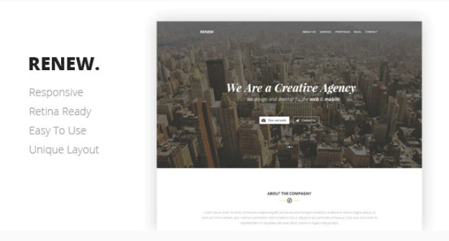 RENEW Creative One Page Template