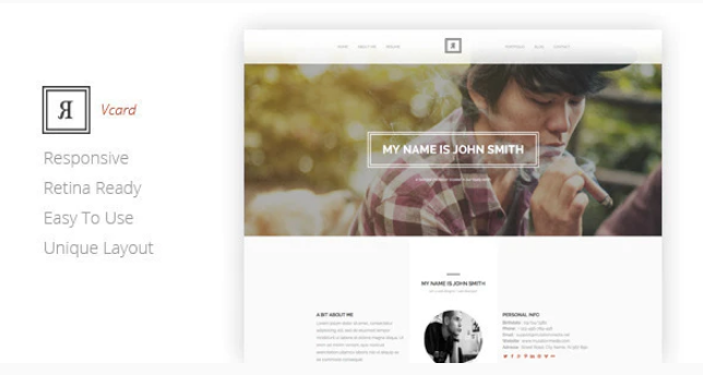 RIVAL One Page Vcard Template