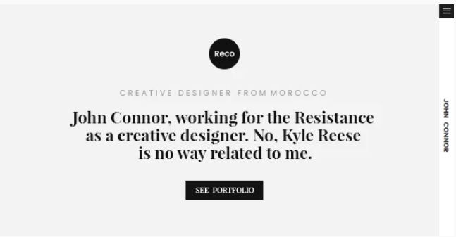 Reco Personal Portfolio Template