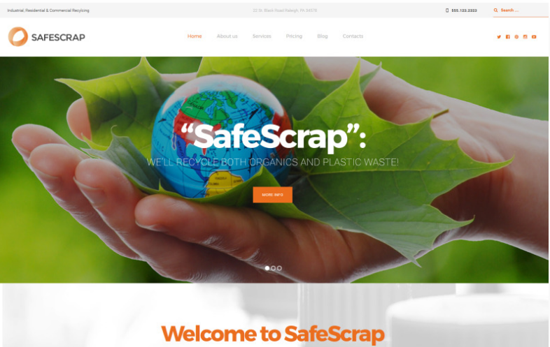 Recycling Services Environmental WordPress Theme