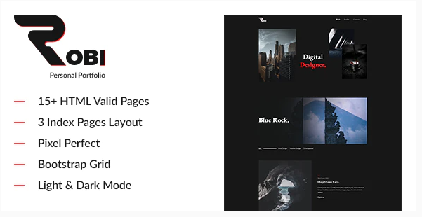 Robi - Creative and Personal Portfolio HTML5 Template