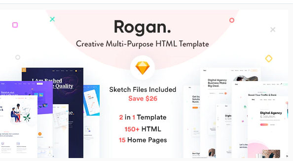 Rogan - Creative Multipurpose HTML + RTL template