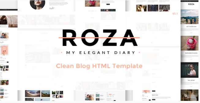 Roza - Clean Blog HTML Template