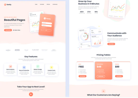 SaaSy - SaaS & App Landing Page Template Kit