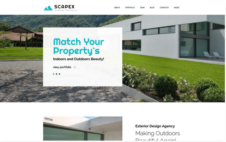 Scapex - Exterior Designer Portfolio WordPress Theme